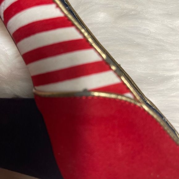 Babycham Rochelle Anchor red white and blue black heels slip on shoes size 6 - Picture 11 of 11